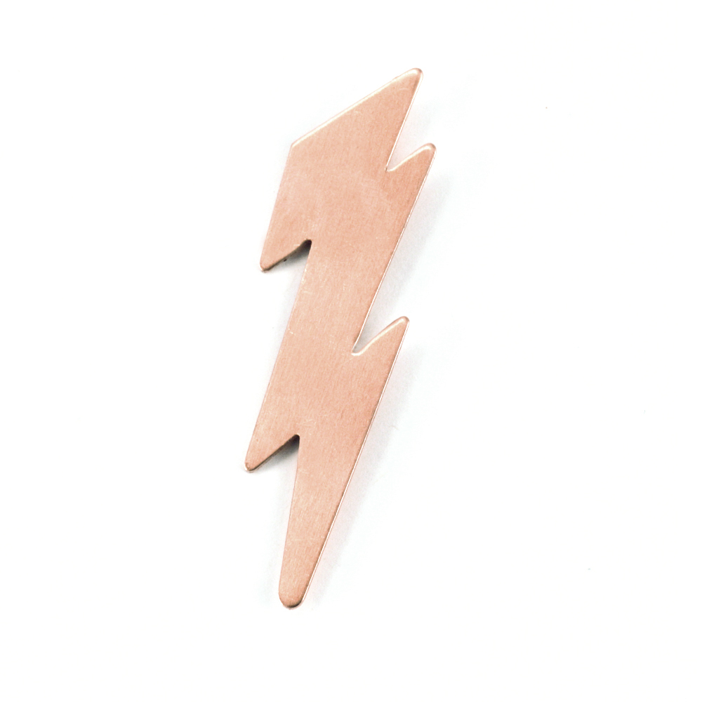 Metal Stamping Blanks Copper Lightning Bolt, 24g